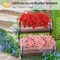 Artificial Flowers for Outdoors Fake Spring Flowers UV Resistant No Fade Faux Plastic Flowers for Hanging Planters Window Patio Porch Yard Garden Home Indoor Outside Summer Decorations(Red)